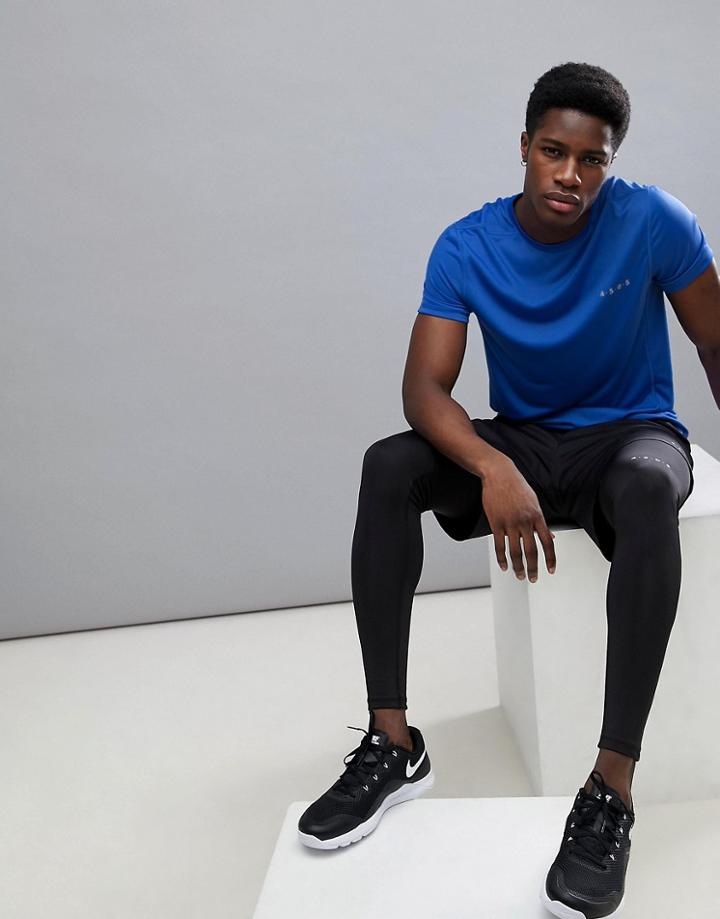 Asos 4505 T-shirt With Quick Dry In Blue - Blue
