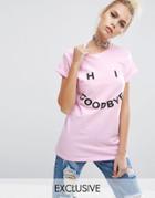 Adolescent Clothing Hi Goodbye Boyfriend Tee - Pink