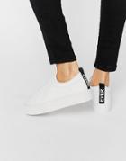 Pull & Bear Message Sneaker - White