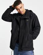 Fred Perry Short Parka In Black