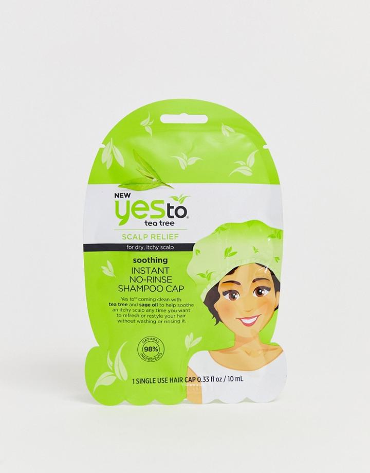 Yes To Tea Tree Soothing Instant No-rinse Shampoo Cap Single Use - Clear