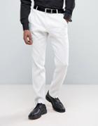 Selected Homme Slim Suit Pants In Linen - White