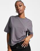 Asos 4505 Rest Day Oversized Boxy T-shirt In Organic Cotton-gray