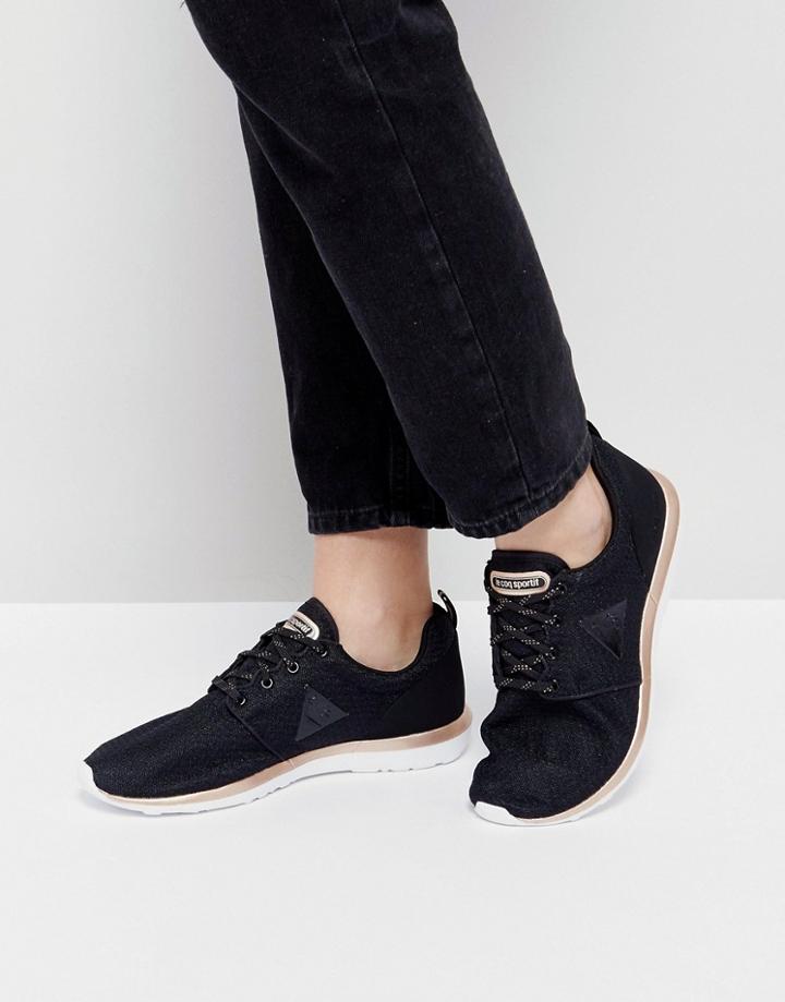 Le Coq Sportif Dynacomf Sneakers With Gold Detail - Black