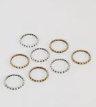 Reclaimed Vintage Inspired Skinny Stacking Band Rings In 8 Pack Exclusive To Asos - Silver