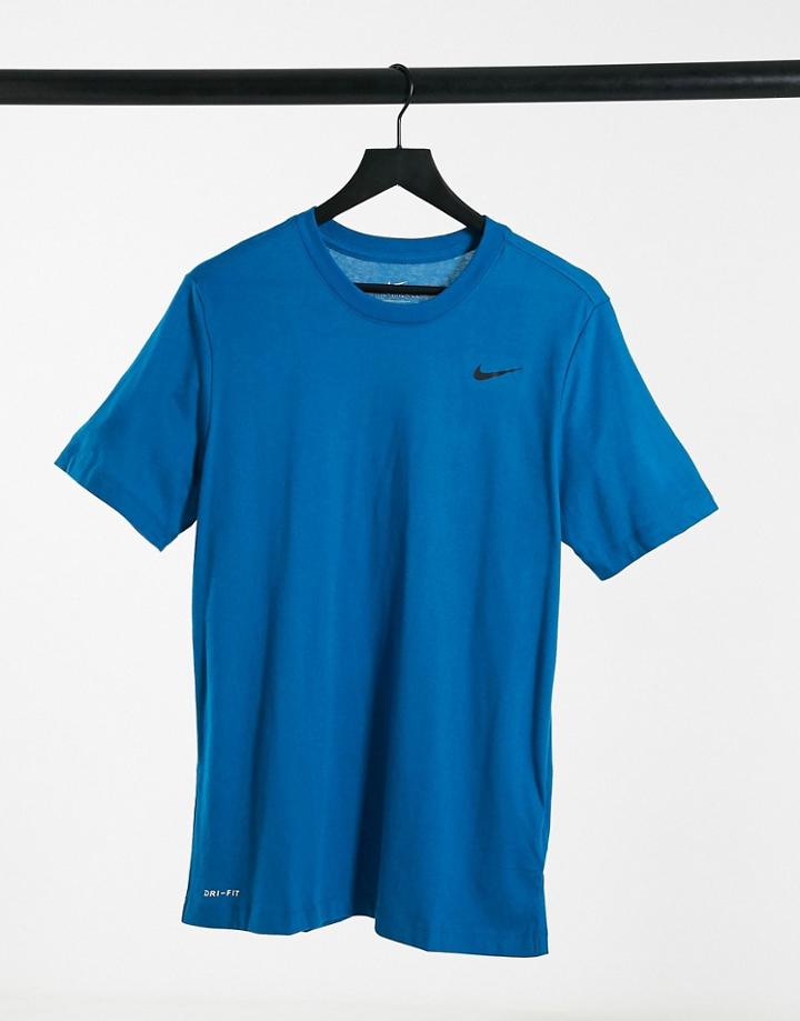 Nike Training Dry T-shirt In Blue-blues
