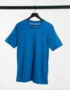 Nike Training Dry T-shirt In Blue-blues