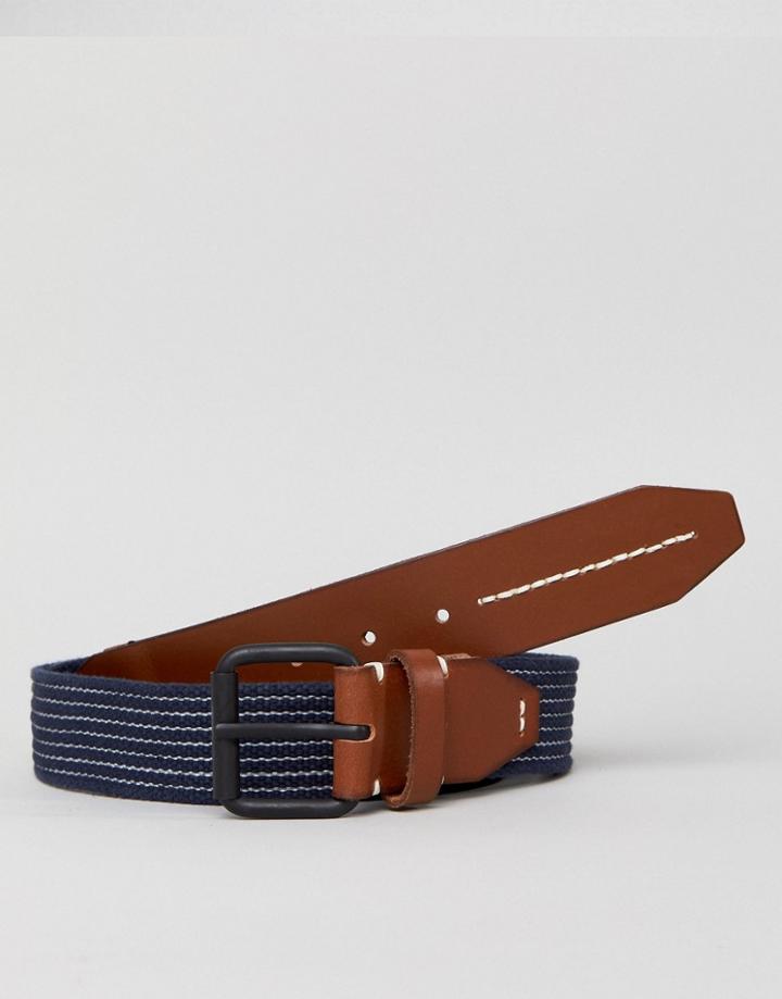 Jack & Jones Navy Woven Belt - Navy