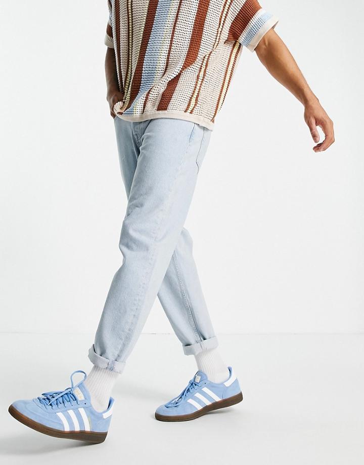 Topman Relaxed Jeans In Bleach-blues