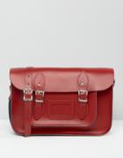The Leather Satchel Company 12.5 Inch Satchel - Red