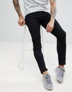 Farah Drake Twill Slim Fit Jeans In Black - Black