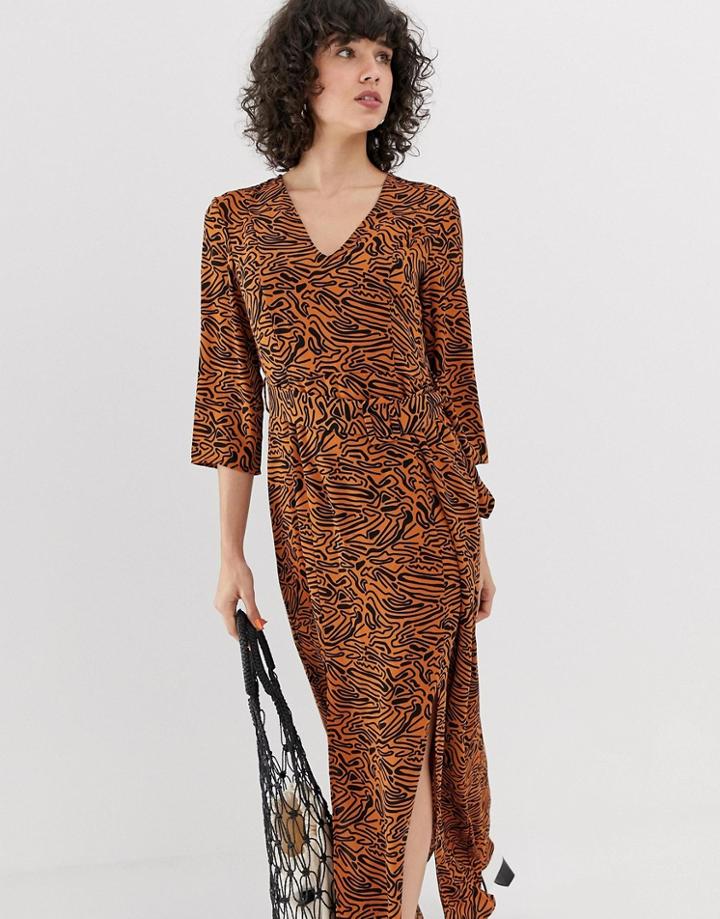 Vero Moda Abstract Animal Maxi Dress - Multi