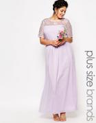 Lovedrobe Chiffon Embellished Maxi Dress - Purple