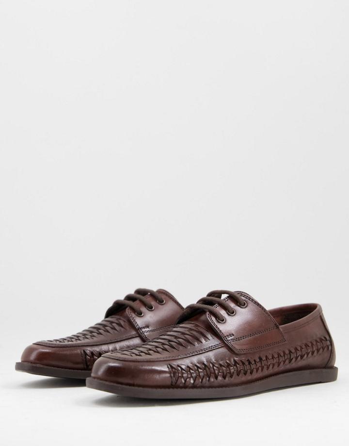 Silver Street Woven Loafers In Brown