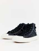Adidas Originals Black High Top Nizza Sneakers - Black