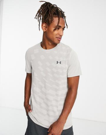 Under Armour Training Seamless T-shirt In Stone-neutral