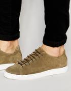 Selected Homme Dylan Suede Sneakers - Green