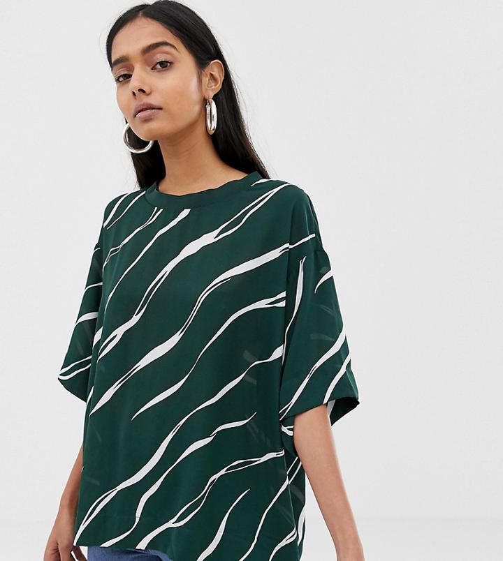 Weekday Dania Woven Top In Smooth Print-multi