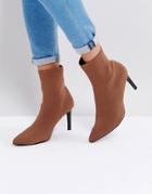 Sol Sana Ezra Fawn Stretch Pull On Heeled Ankle Boots - Tan
