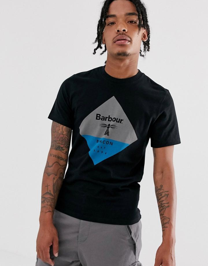 Barbour Beacon Diamond Logo T-shirt In Black