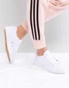 Adidas Originals Nizza Canvas Sneakers In White - White