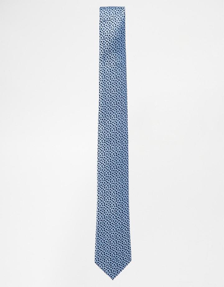 Ted Baker Micro Paisley Tie - Blue