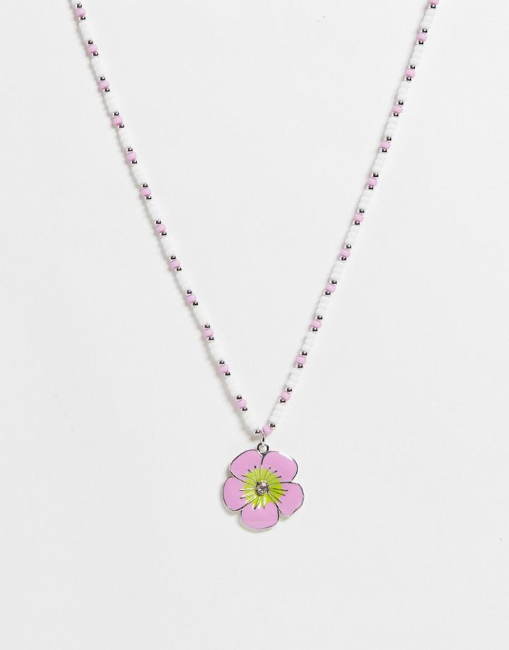 Reclaimed Vintage Inspired Floral Necklace-multi