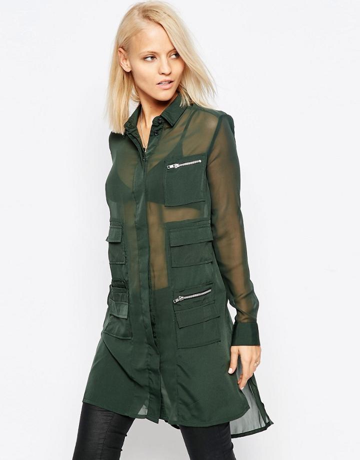 Religion Century Shirt With Pockets - Thyme