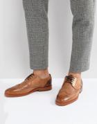 Hudson London Osney Leather Brogue Shoes In Tan - Tan