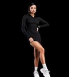 As You Half-zip Polo Dress In Black