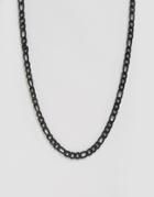 Asos Chunky Chain Necklace In Matt Black - Black
