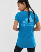 Adidas Training Winners Tee In Blue