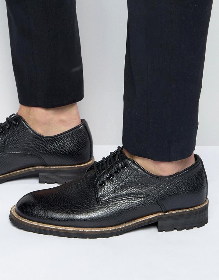 Bellfield Oxford Shoe In Black Leather - Black