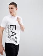Ea7 Regular Fit Side Logo T-shirt In White - White