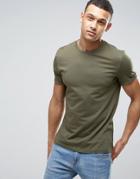 Yourturn T-shirt With Rolled Sleeve - Green