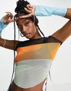 I Saw It First Contrast Panel Exposed Seam Top In Multi