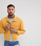 Liquor N Poker Oversized Denim Jacket Mustard - Yellow