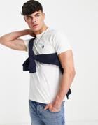 Pretty Green Mitchell Logo T-shirt In White