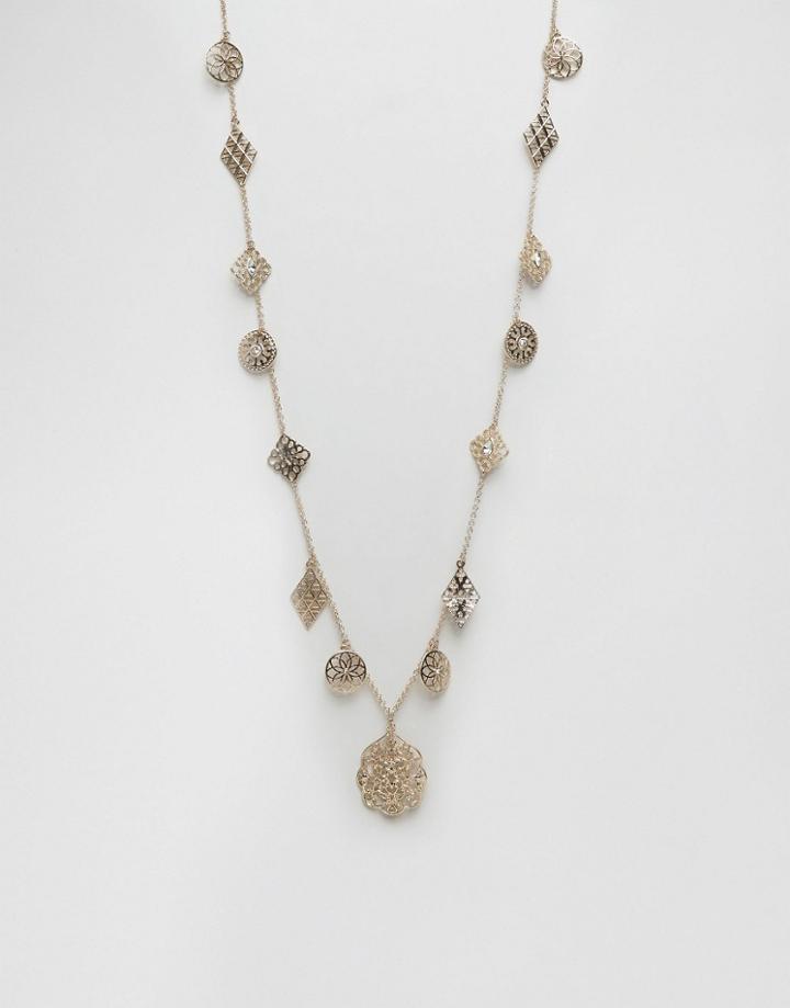 Oasis Filigree Pendant Necklace - Gold