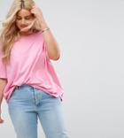 Asos Curve Super Oversized T-shirt - Pink