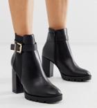 Truffle Collection Wide Fit Heeled Buckle Boots In Black