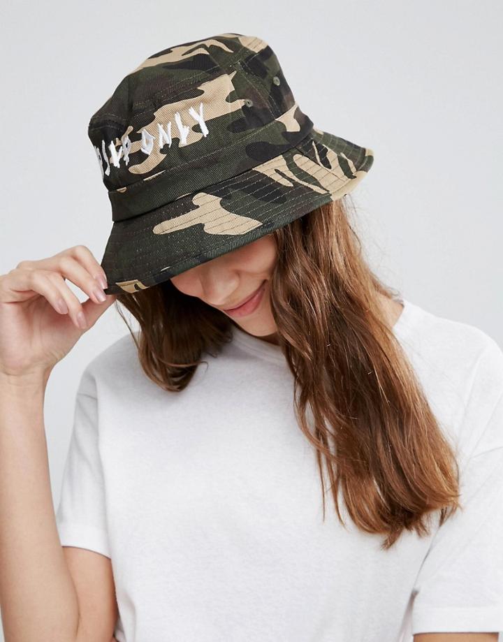 Asos Camo Bucket Hat - Green