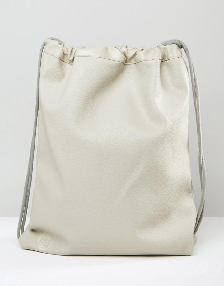 Mi-pac Tumbled Leather Look Kit Bag In Light Gray - Gray