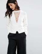 Bec & Bridge Jessie James Crop Sweater - White