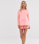 Asos Design Maternity Mix & Match Pyjama Jersey Short-red