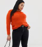 Junarose Bright Knitted Sweater - Orange