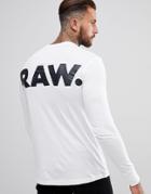 G-star Beraw Back Print Long Sleeve T-shirt - White