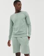 Brave Soul Mix And Match Crew Neck Sweat - Green