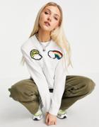 Love Moschino Patch Detail Sweater In White
