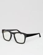 Gucci Square Glasses With Clear Lens - Black